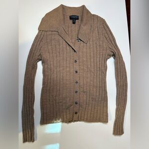 Banana Republic merino wool button front shirt XS office chic